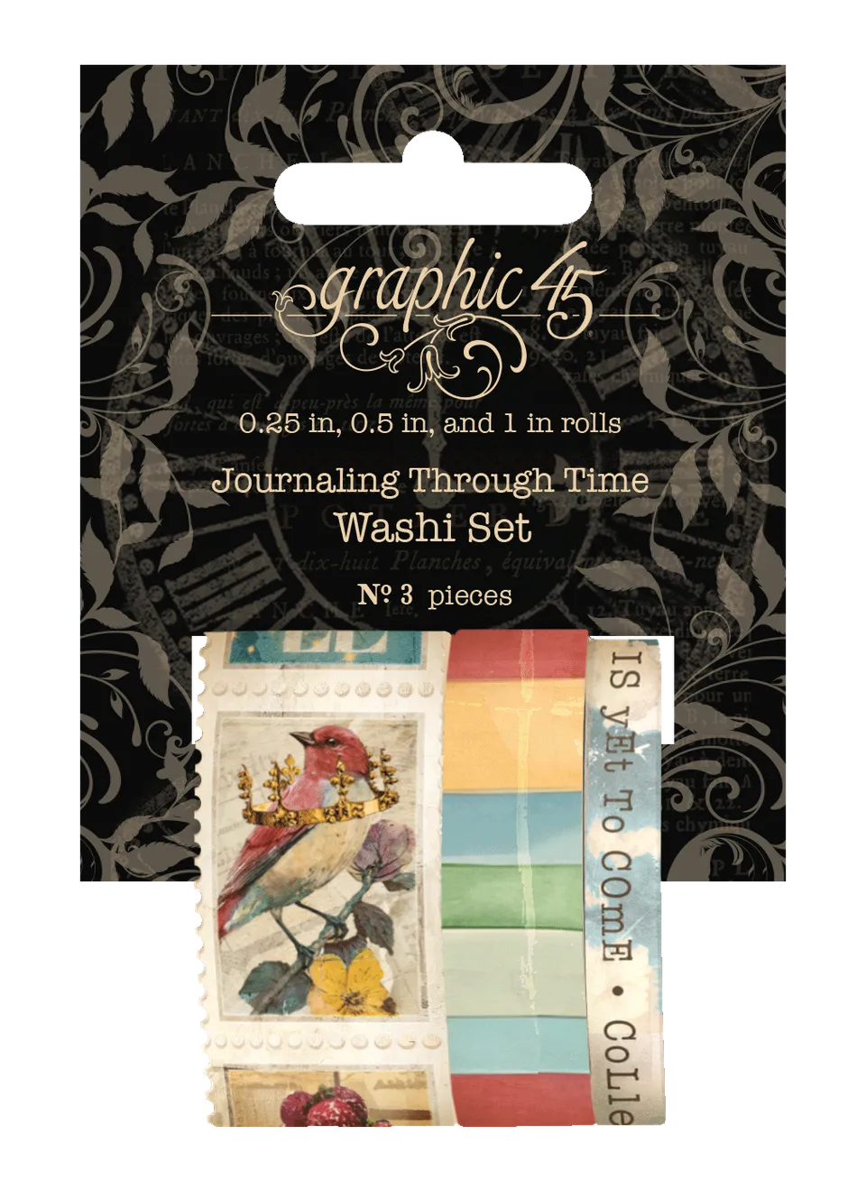 graphic-45-journaling-through-time-washi-tape-3-rollen image 1