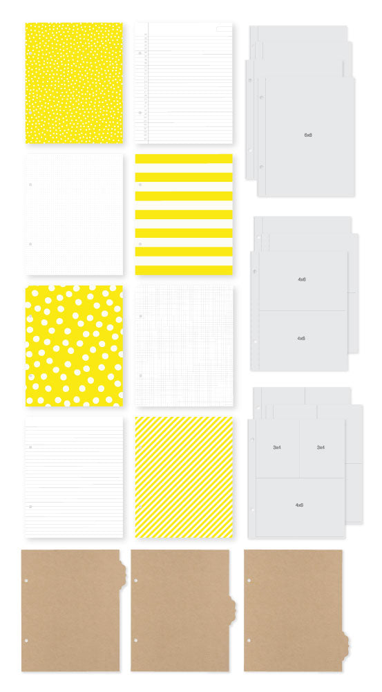 simple-stories-sn-p-6x8-binder-album-gelb-mit-taschen image 5