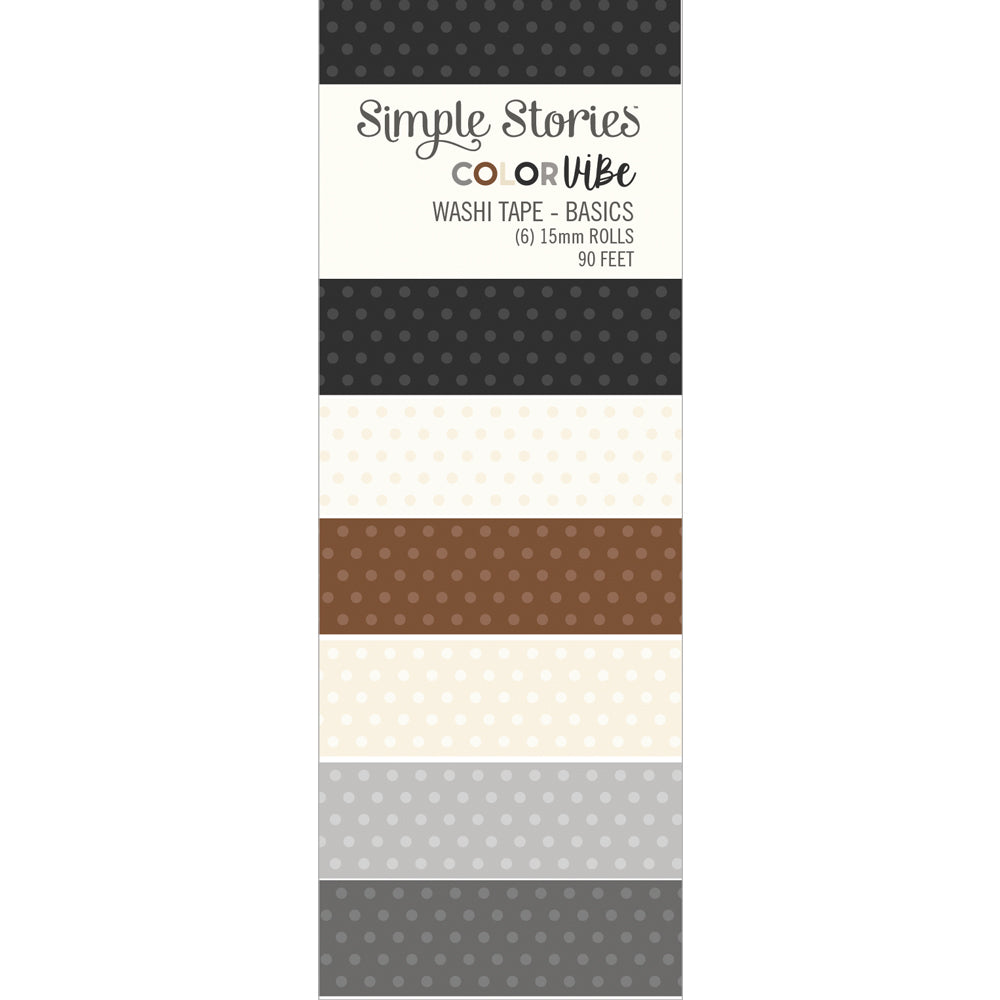 simple-stories-color-vibe-washi-tape-basics-6-rollen image 1