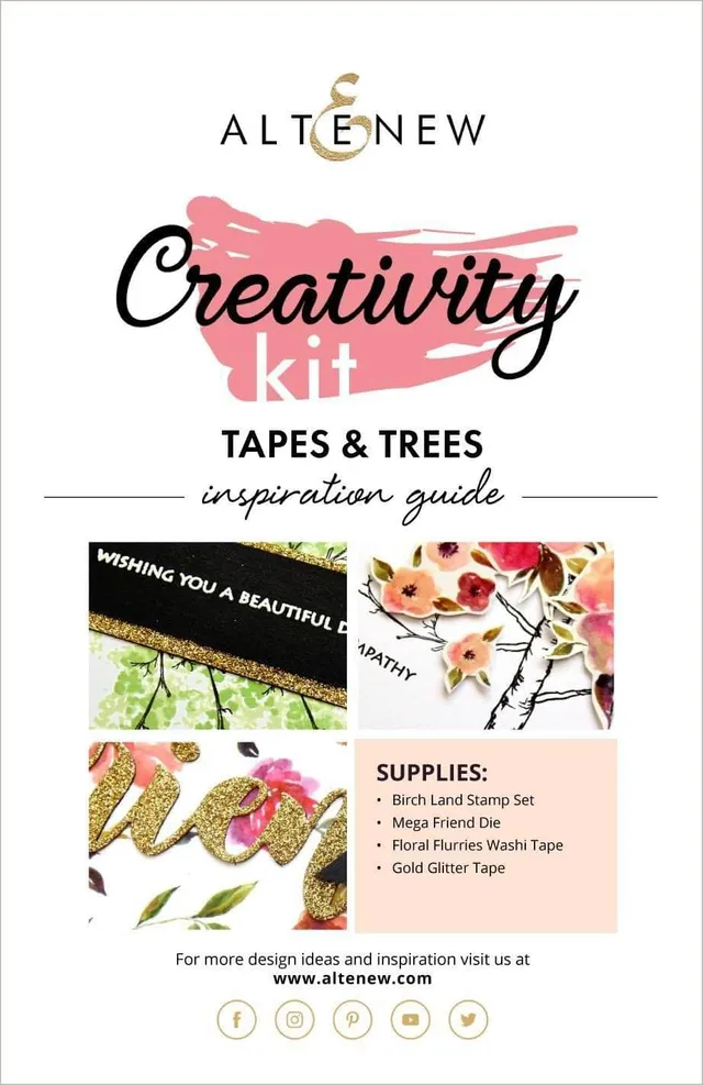 altenew-paper-more-tapes-trees-anleitungsheft-kartenideen image 1