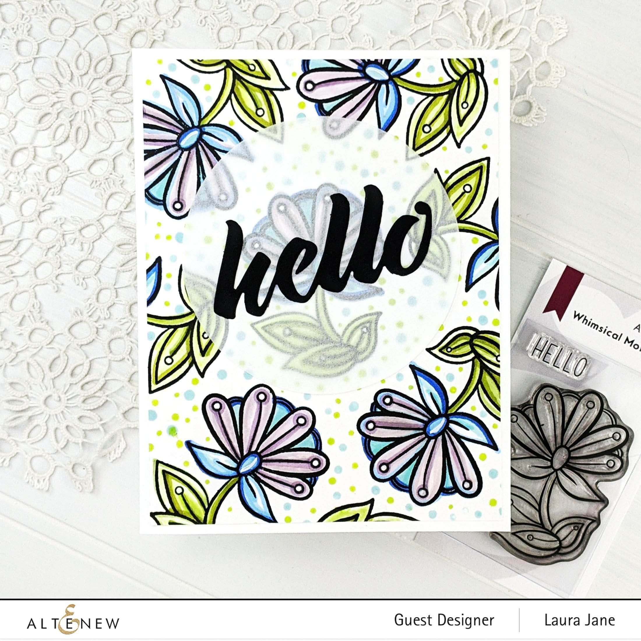 altenew-whimsical-motif-mini-stempelset-blume-hello-2x3 image 5