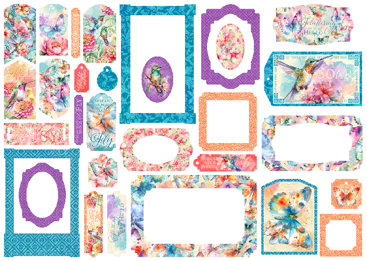 graphic-45-flutter-flight-of-fancy-chipboard-tags-30-stk image 2