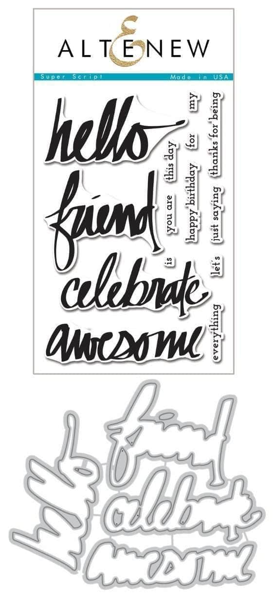 altenew-stamps-super-script-stamp-die-bundle-schrift-4x6 image 1