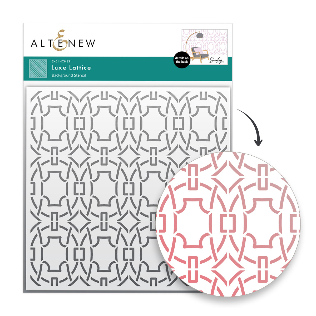 altenew-luxe-lattice-schablone-6x6-zoll-hintergrund image 1