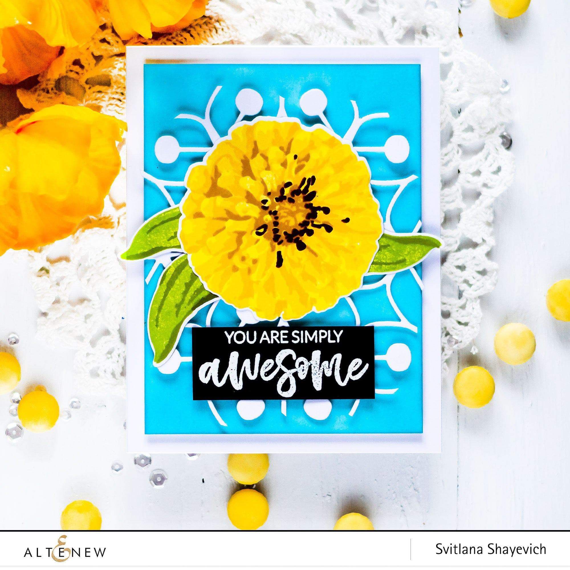 altenew-flourishing-zinnia-stempel-stanzen-ink-bundle-rosa image 7