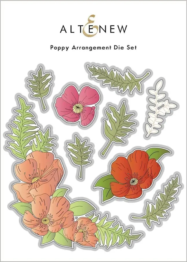 altenew-dies-poppy-arrangement-stanzschablonen-9-teilig image 1