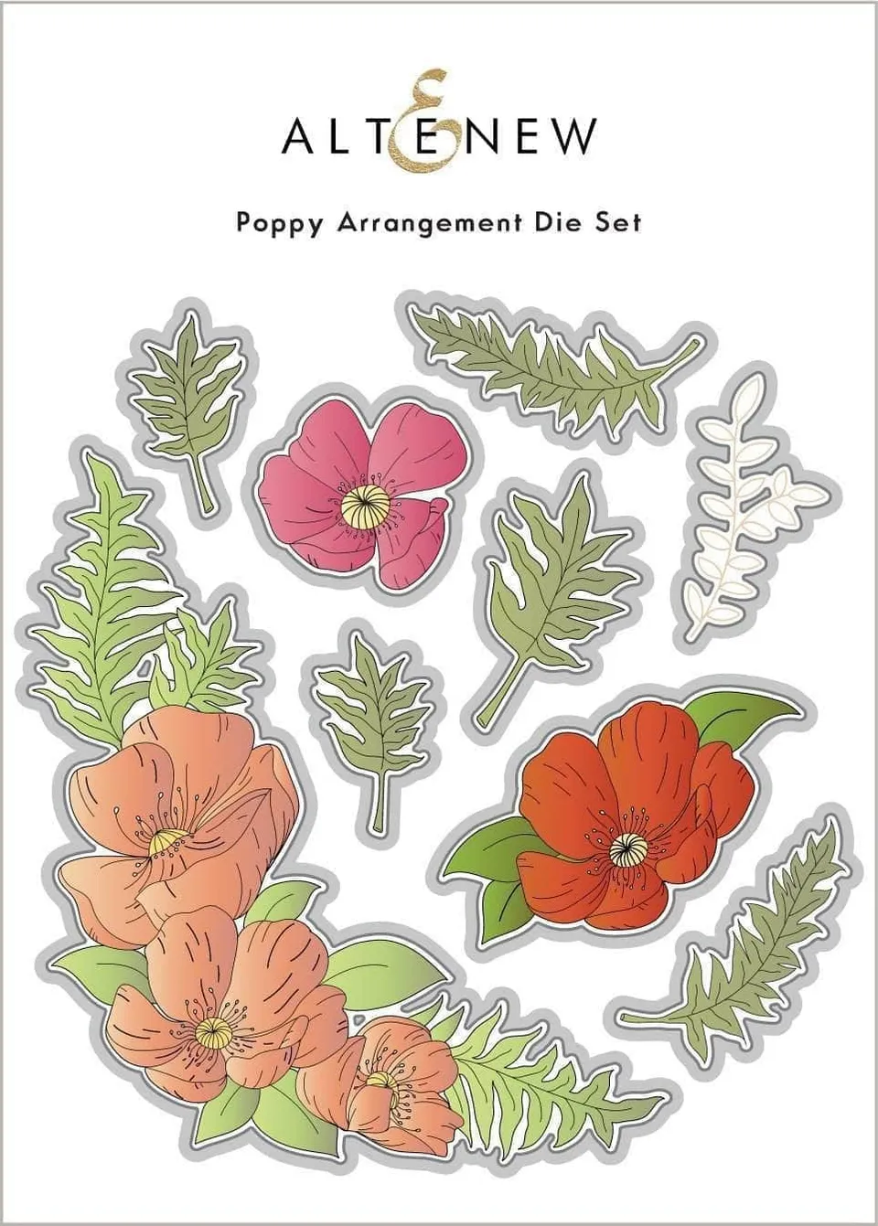 altenew-dies-poppy-arrangement-stanzschablonen-9-teilig image 1