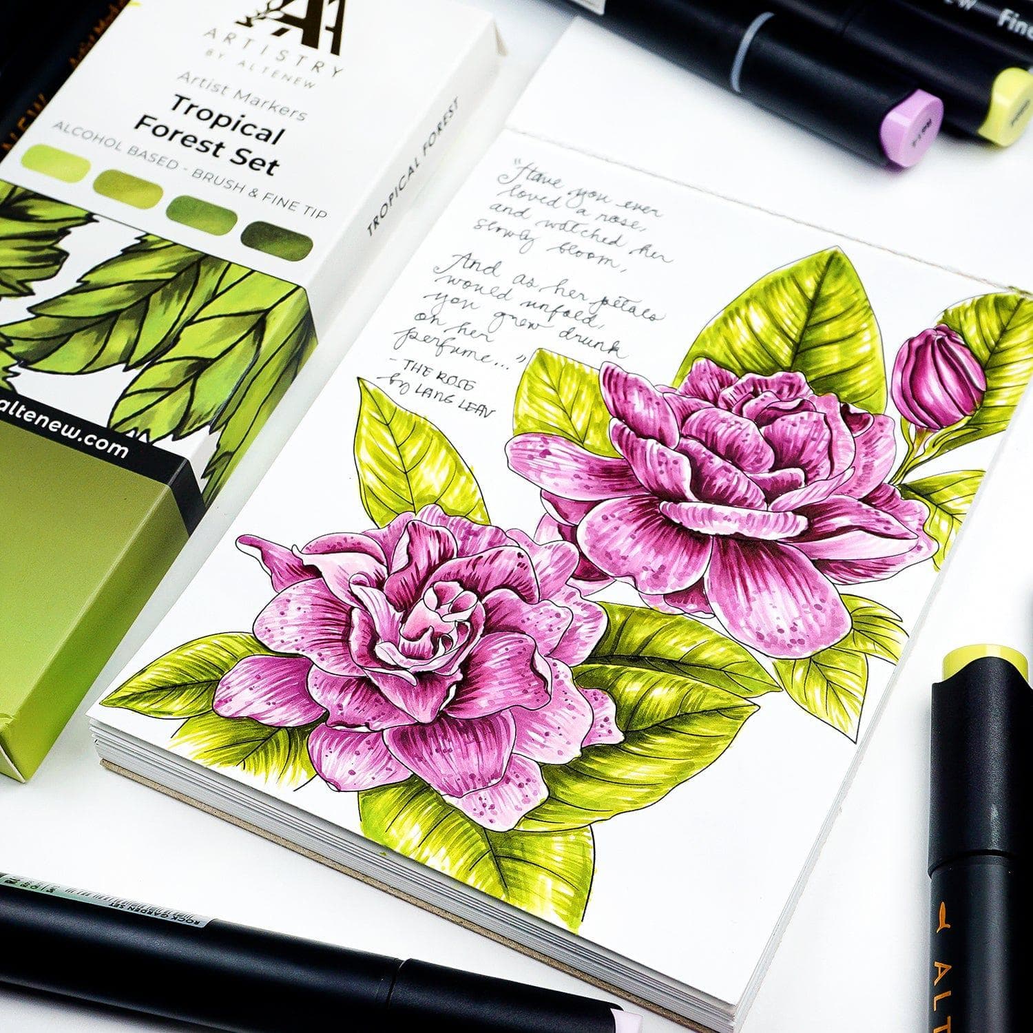 altenew-artist-alcohol-markers-rose-petal-set-4-marker-rosa image 4