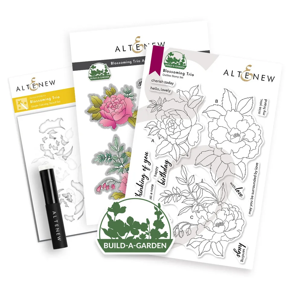 altenew-dies-build-a-garden-blossoming-trio-stanzset-floral image 1