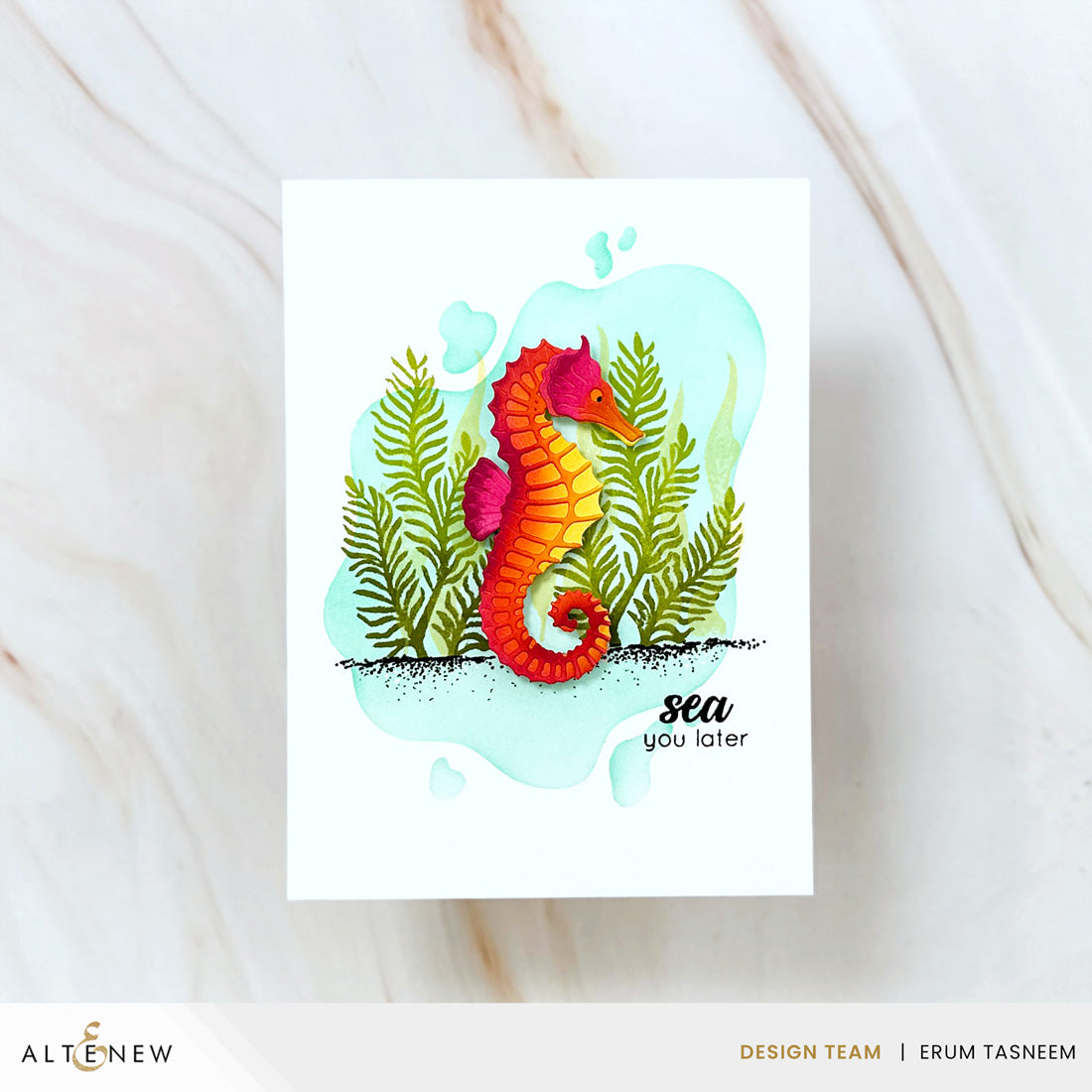 altenew-mini-delight-graceful-seahorse-stempel-stanz-set-seepferd image 2