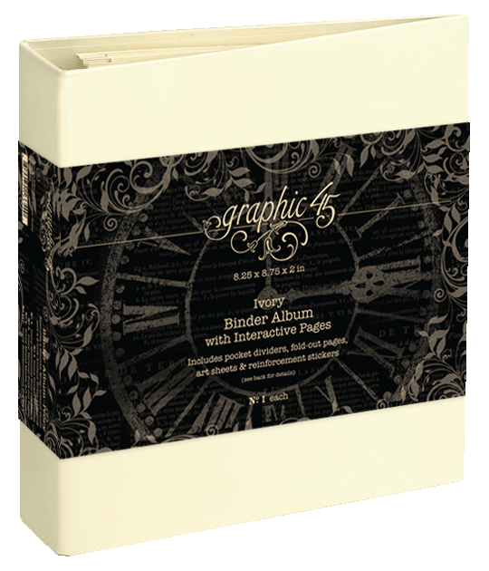 graphic-45-binder-album-ivory-interaktiv-8-25x8-75-creme image 1