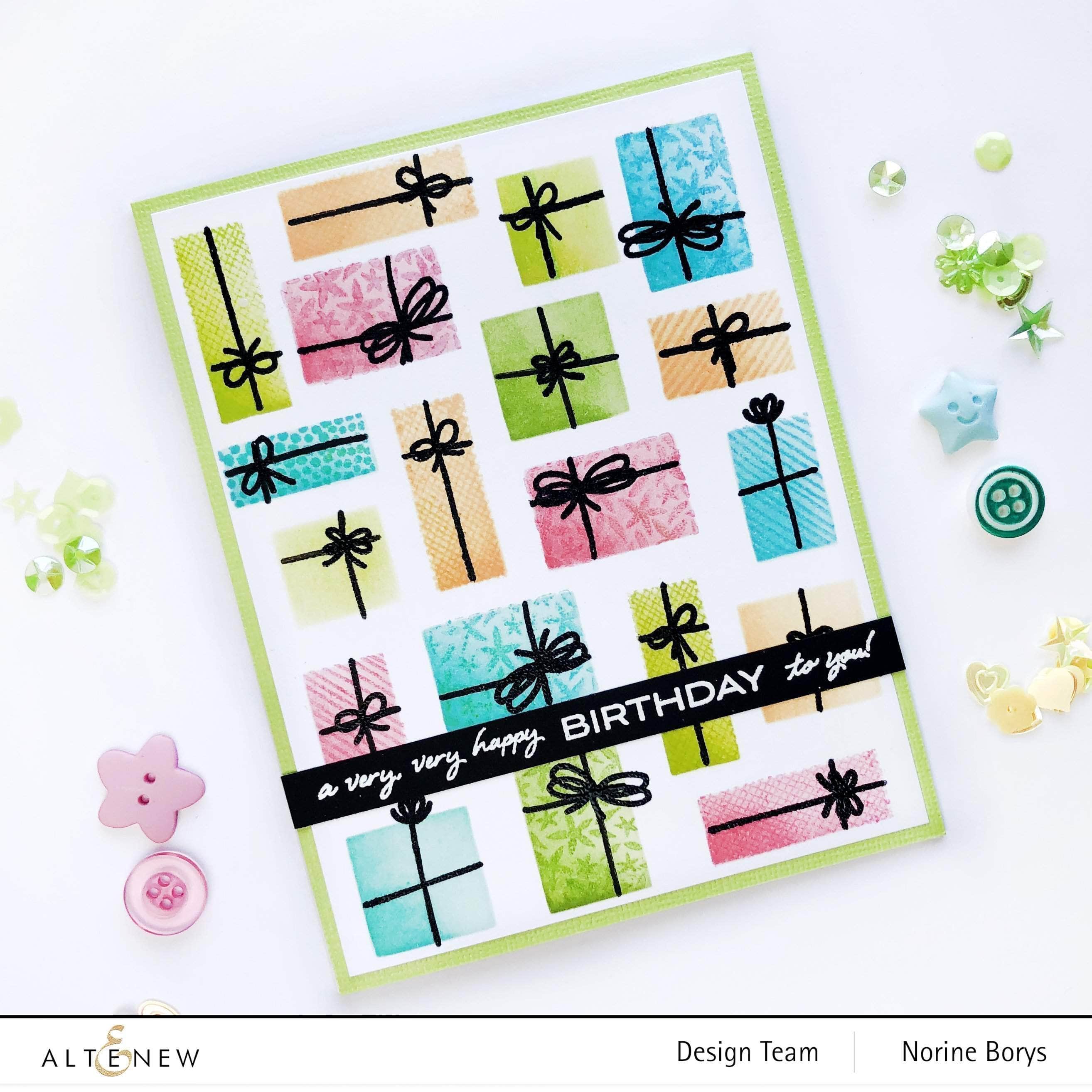 altenew-piles-of-presents-stempelset-4x6-geburtstag-29tlg image 2