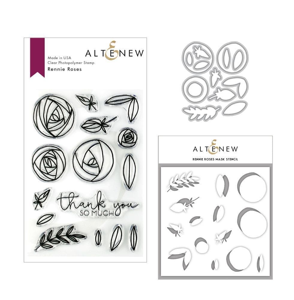 altenew-rennie-roses-bundle-stempel-stanzen-schablone image 1