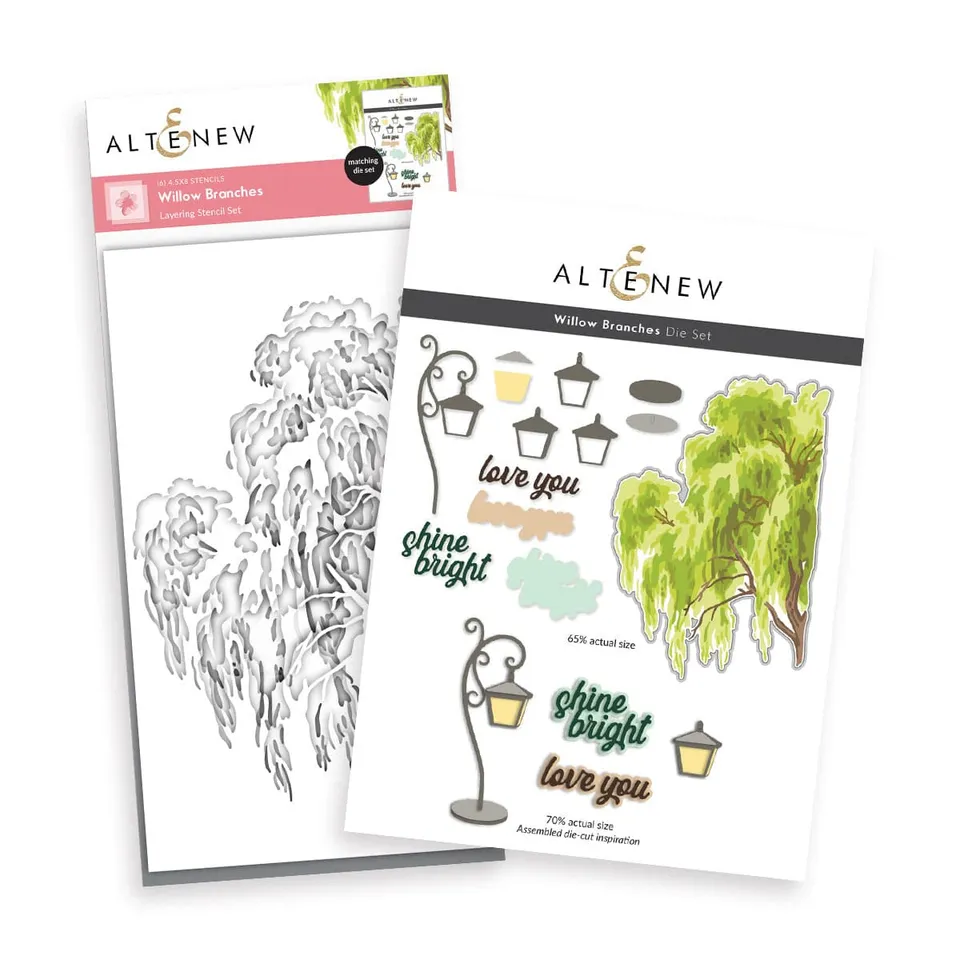 altenew-stencils-willow-branches-complete-bundle-stanzen-schablone image 1