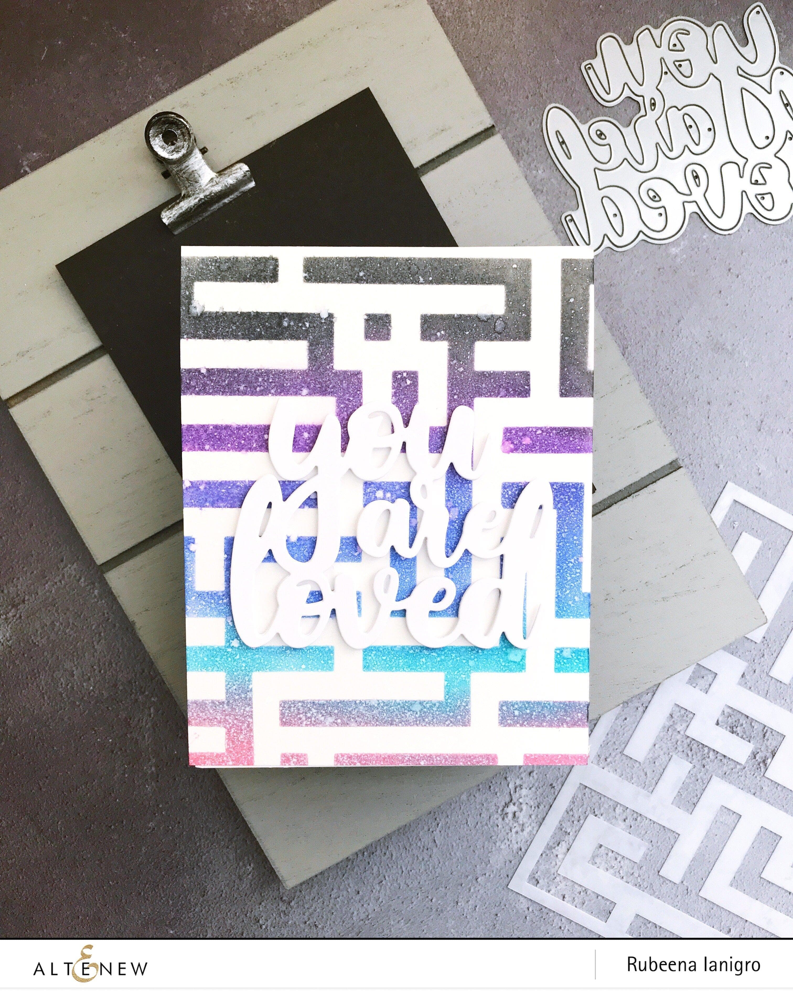 altenew-calligraphy-maze-schablone-hintergrund-15x15 image 3