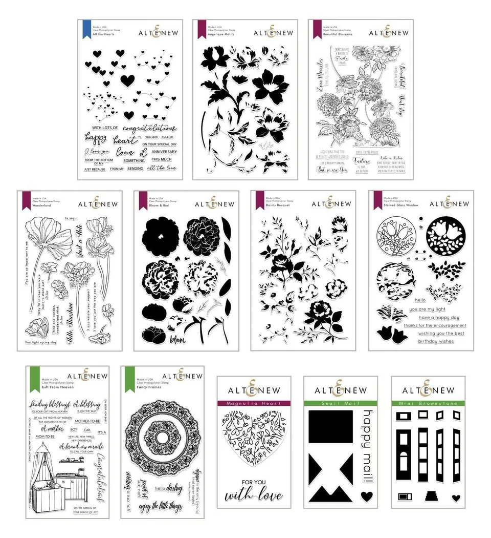 altenew-amazing-astrology-stempel-bundle-12-sets-blumen image 1