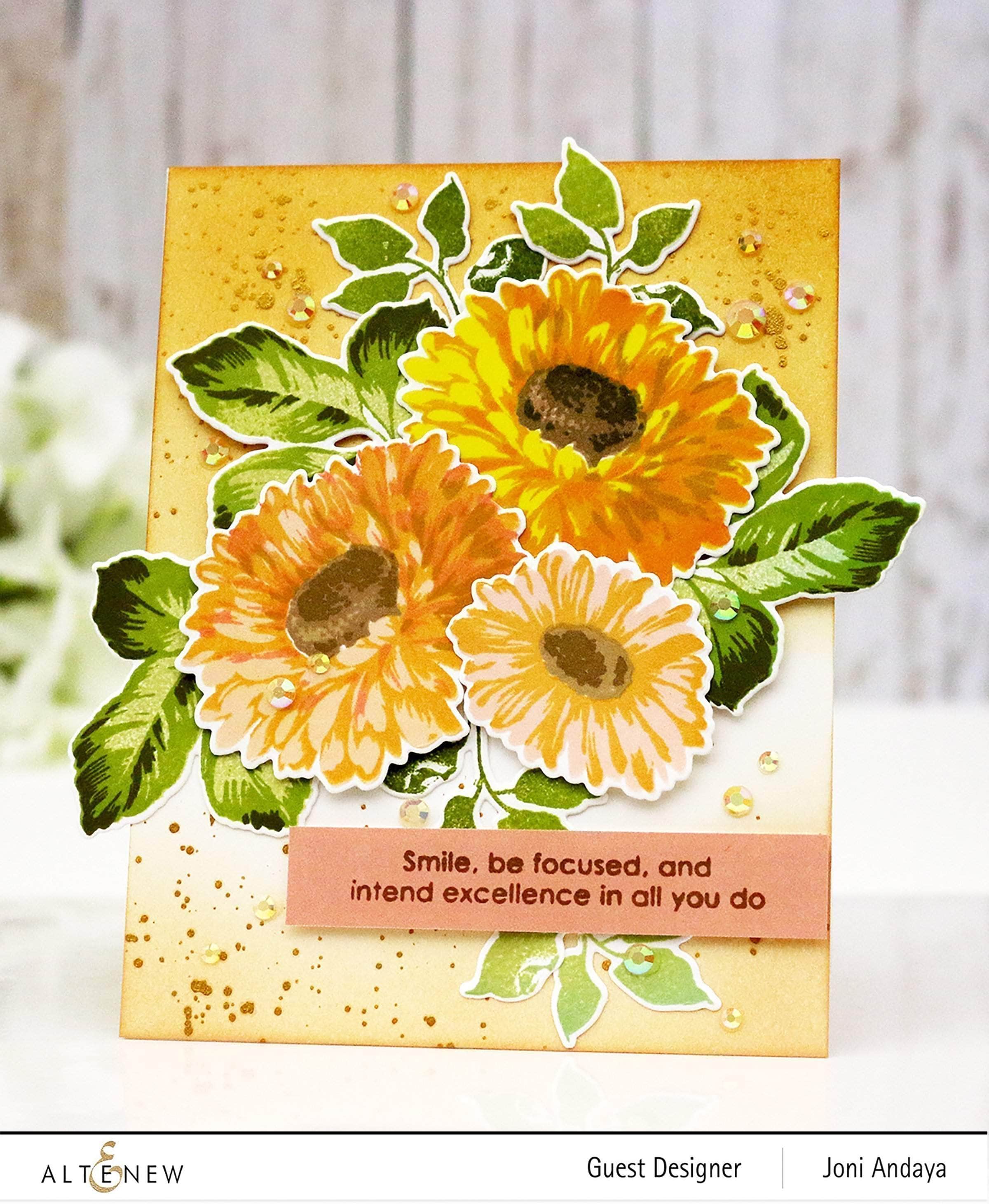 altenew-sunflower-daisy-stempelset-6x8-blumen-21-teilig image 6