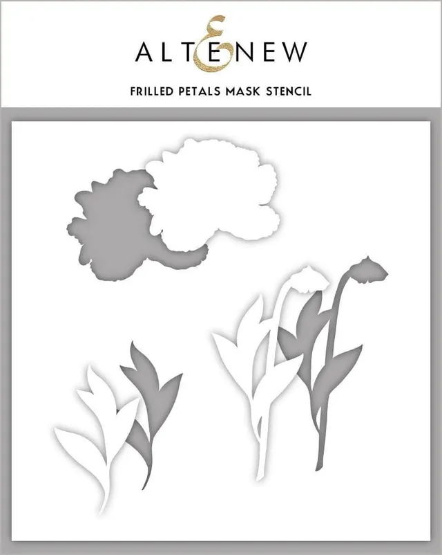 altenew-frilled-petals-mask-schablone-6x6-zoll-floral image 1