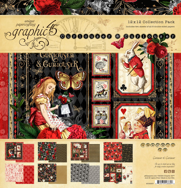 graphic-45-curiouser-curiouser-12x12-collection-pack-alice-papier image 1