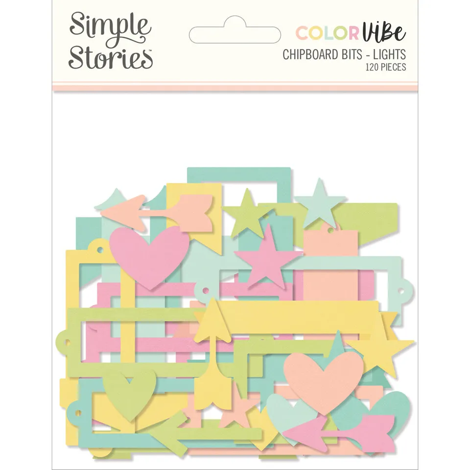 simple-stories-color-vibe-lights-chipboard-bits-sticker-120-teile image 1
