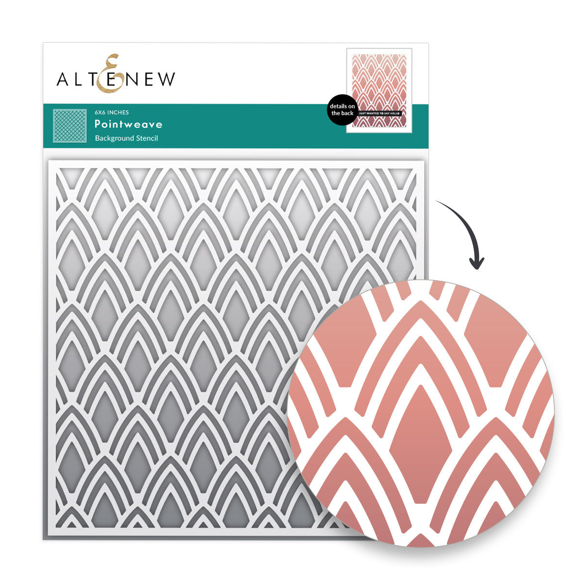 altenew-pointweave-stencil-6x6-geometrie-schablone image 1