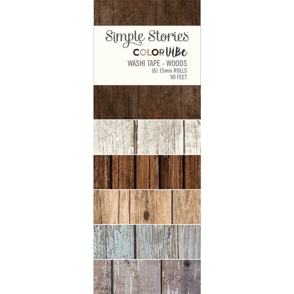simple-stories-color-vibe-washi-tape-woods-6-rollen-set image 1