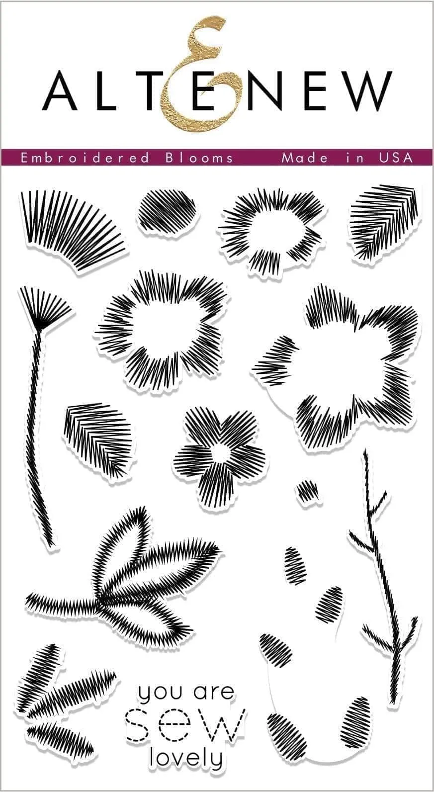 altenew-embroidered-blooms-stempelset-blumen-4x6 image 1
