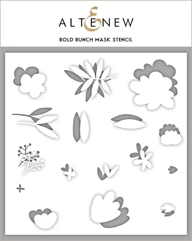 altenew-bold-bunch-mask-stencil-floral-6x6 image 1