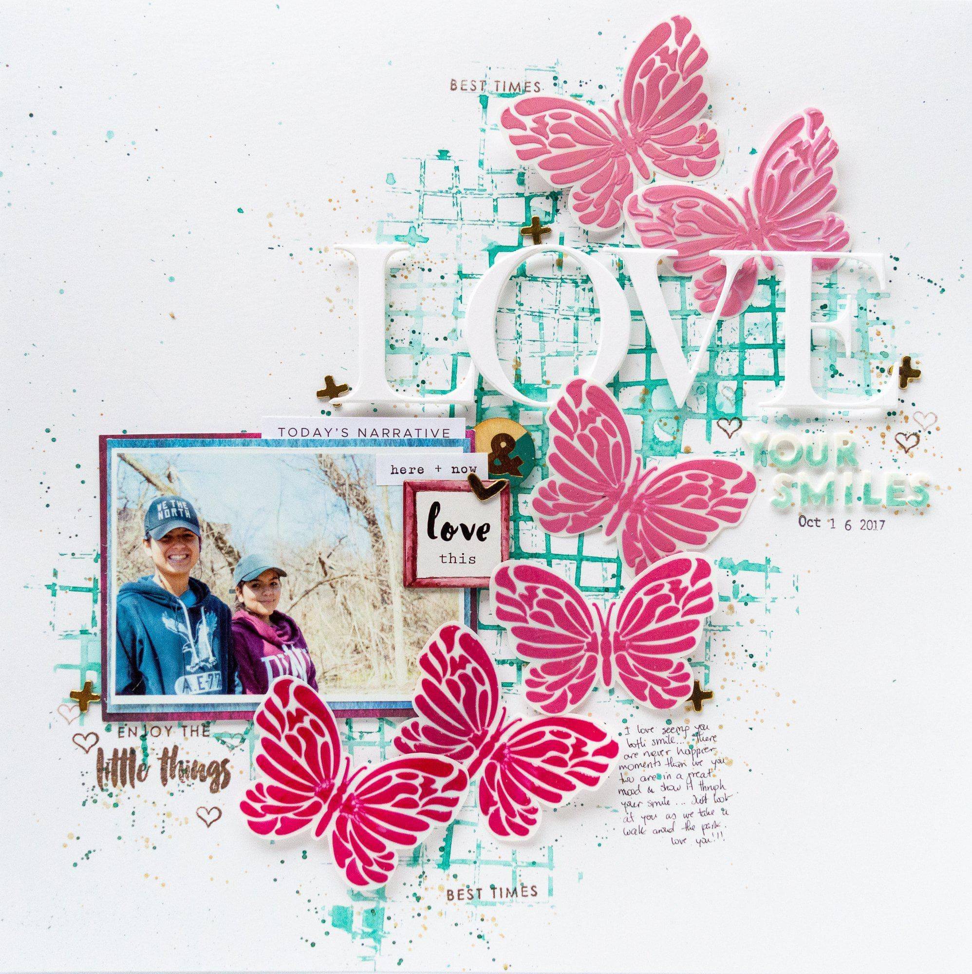 altenew-flowing-butterfly-stencil-schmetterling-6x6 image 4