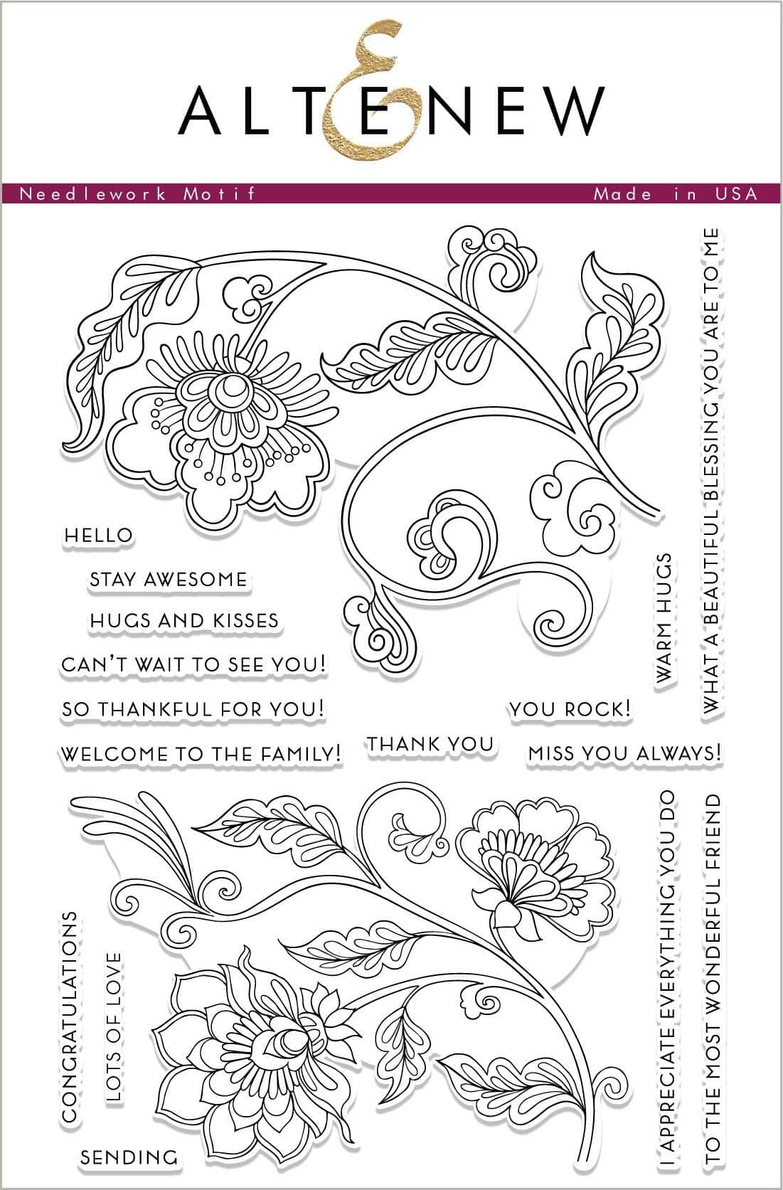 altenew-needlework-motif-stempelset-blumen-6x8 image 1