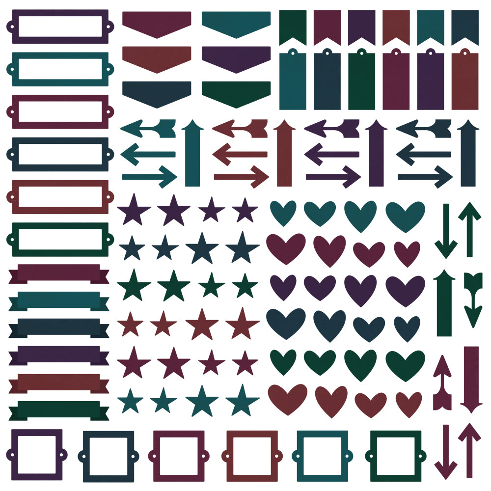simple-stories-color-vibe-darks-chipboard-bits-120-teile image 2