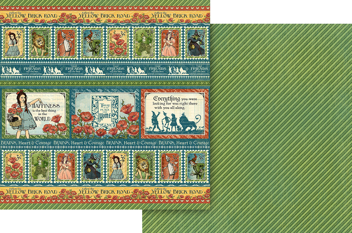 graphic-45-wonder-of-oz-designpapier-8x8-24-bogen-vintage image 6