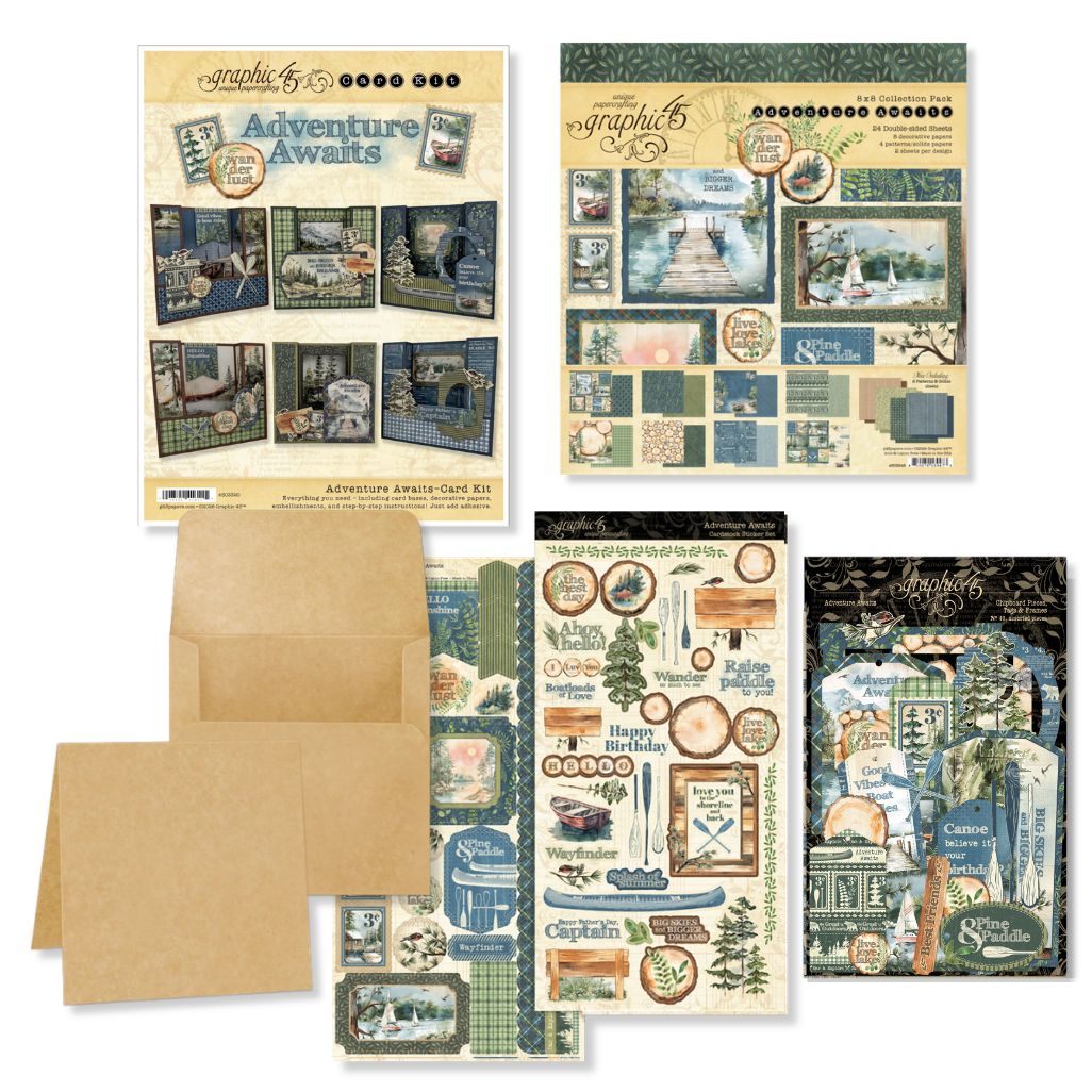 graphic-45-adventure-awaits-card-kit-bastelset-karten image 2