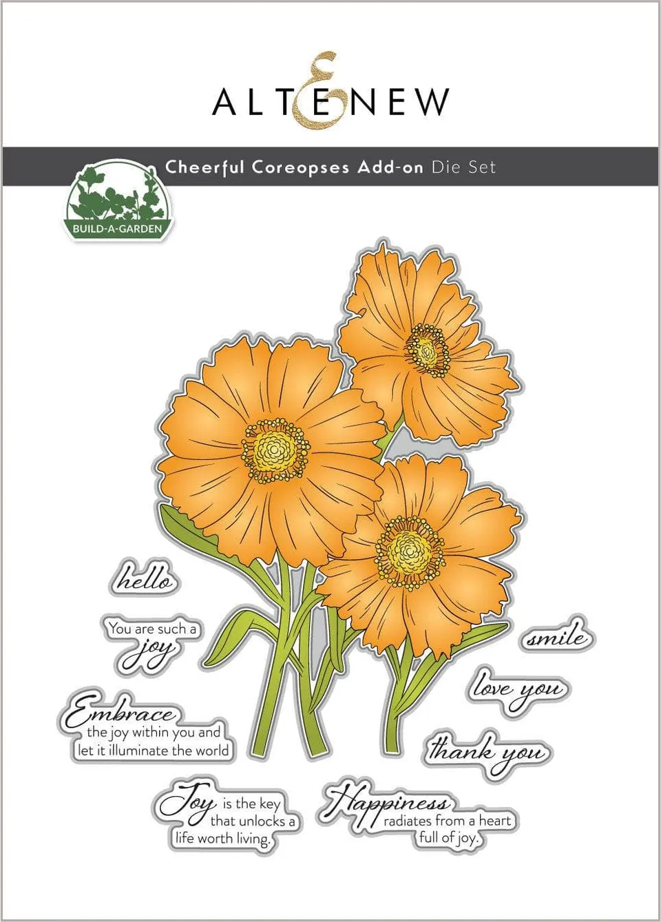 altenew-build-a-garden-cheerful-coreopses-stanzen-9-teilig image 1
