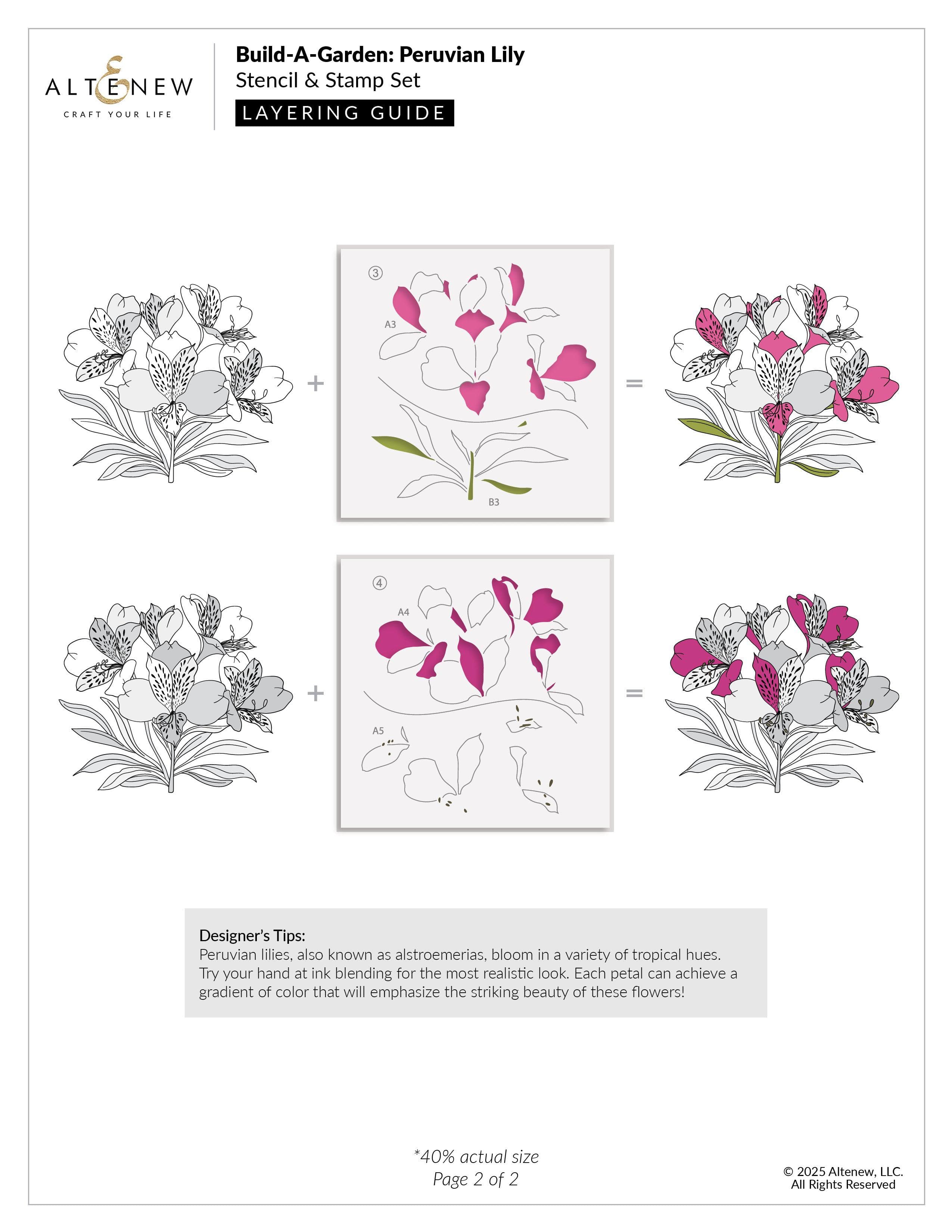 altenew-build-a-garden-peruvian-lily-stempel-schablone-lilie image 5