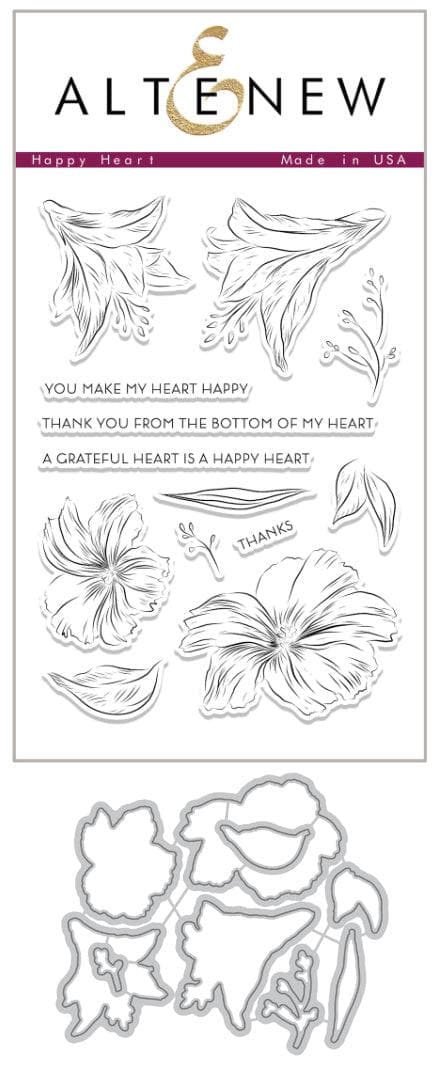 altenew-happy-heart-stempelset-blumen-mit-spr-chen-13-teilig image 1