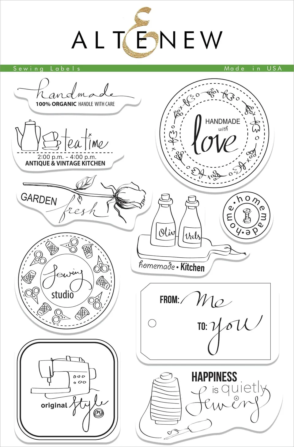 altenew-sewing-labels-stempelset-klar-6x8-inch-10-teilig image 1