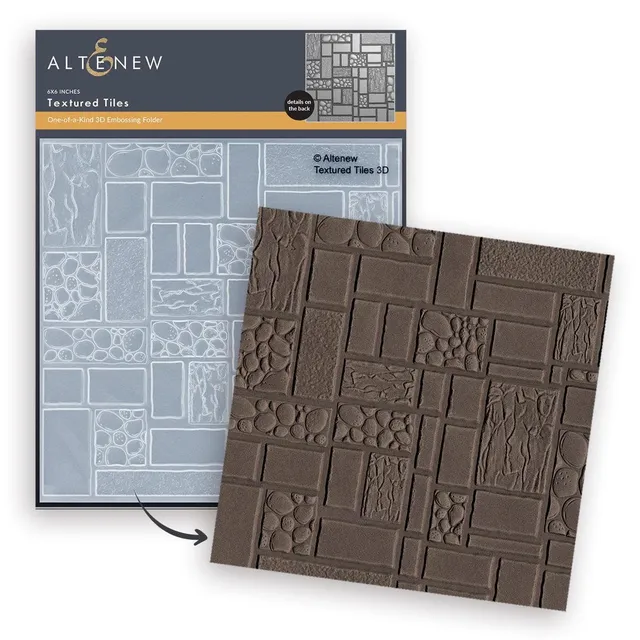 altenew-textured-tiles-3d-pr-gefolder-ziegel-6x6 image 1