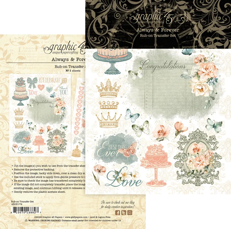 graphic-45-always-forever-rub-ons-2-b-gen image 1