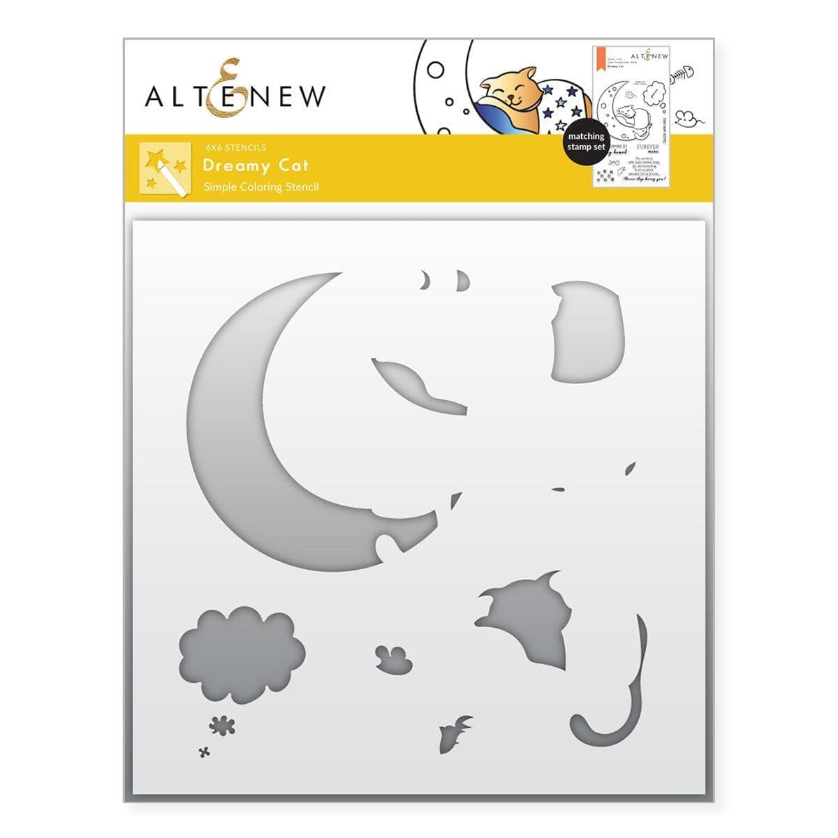altenew-dreamy-cat-coloring-stencil-katze-schablone-6x6 image 8