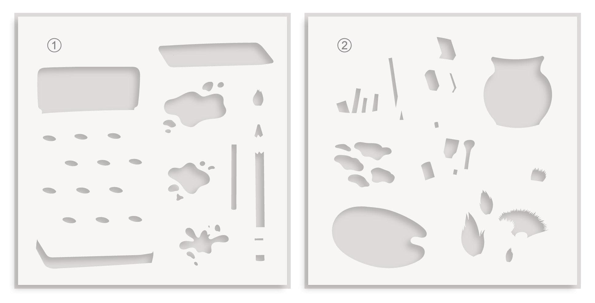 altenew-stencils-an-artist-s-collection-coloring-set-2-in-1 image 6