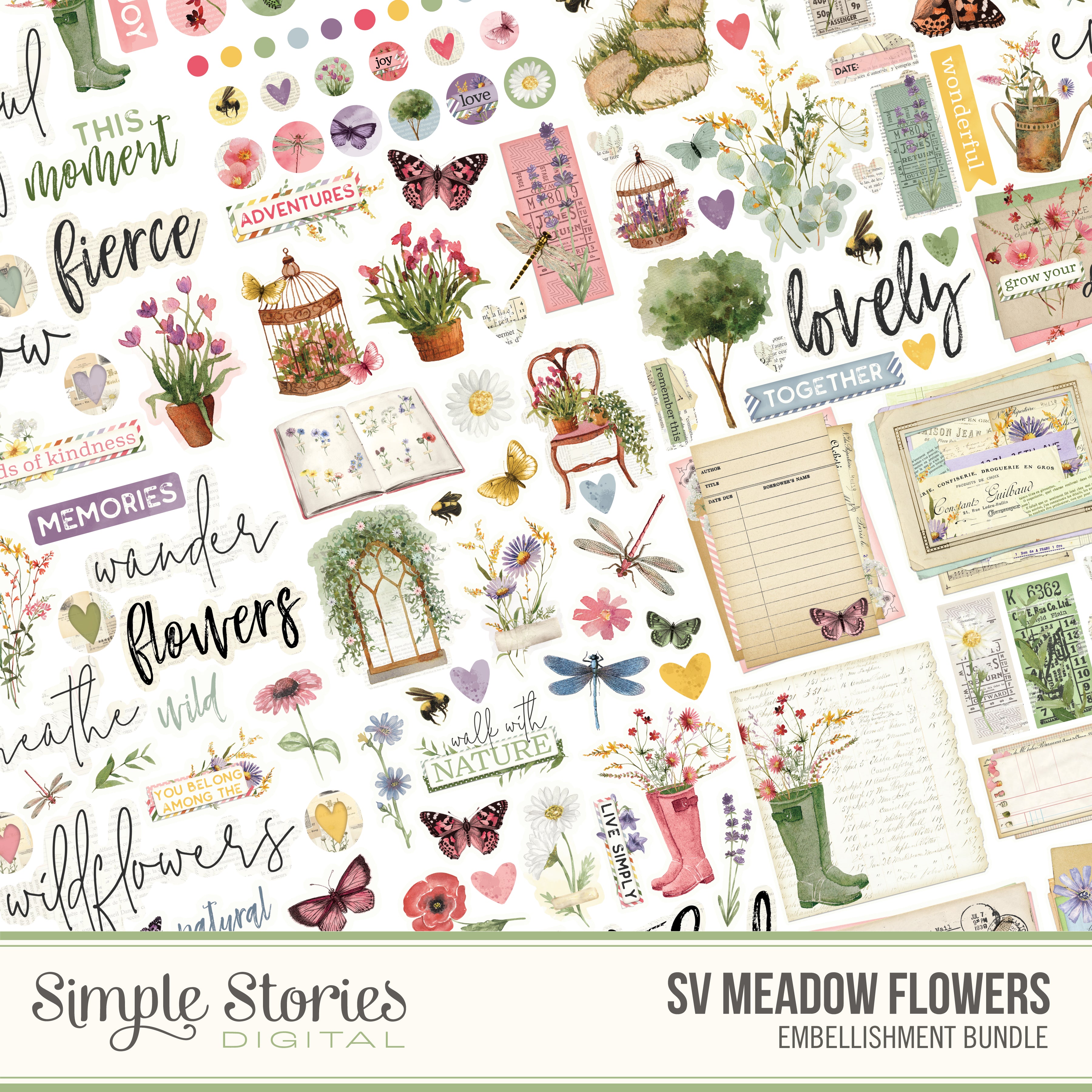 simple-stories-digital-simple-vintage-meadow-flowers-bundle-download image 1