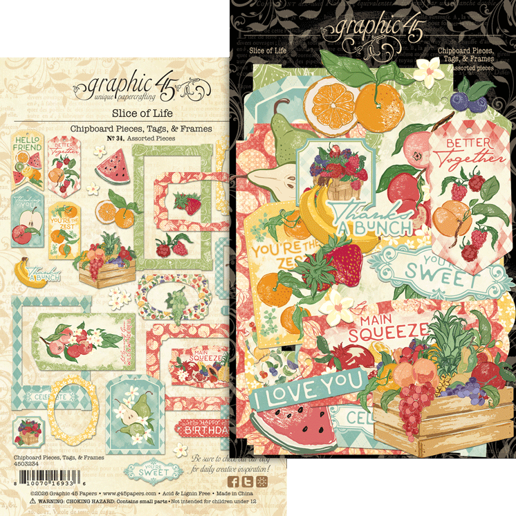 graphic-45-slice-of-life-chipboard-tags-frames-34-teile image 1