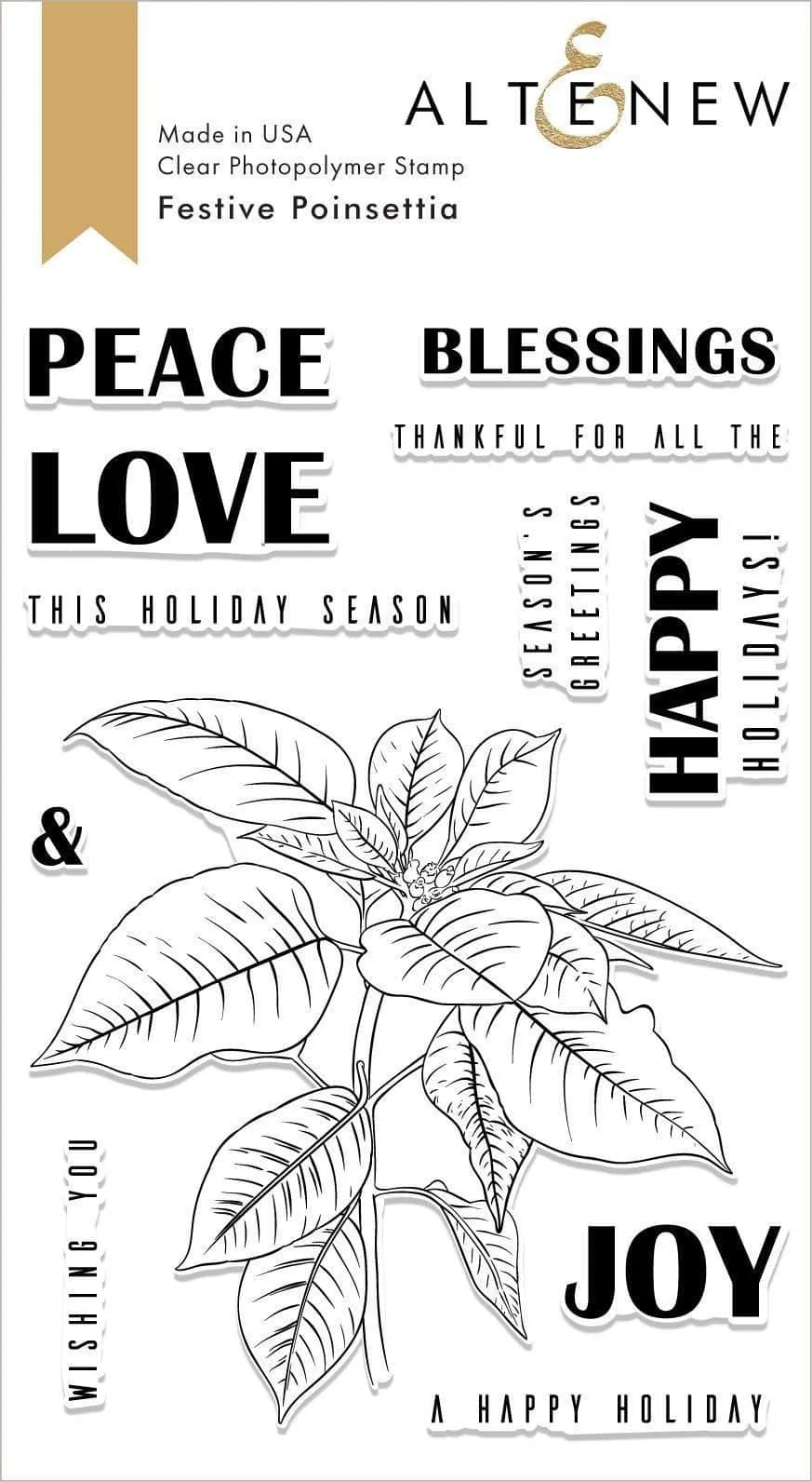 altenew-festive-poinsettia-stempelset-weihnachtsstern-4x6 image 1