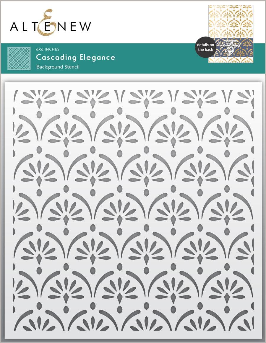 altenew-cascading-elegance-stencil-schablone-6x6-zoll image 1
