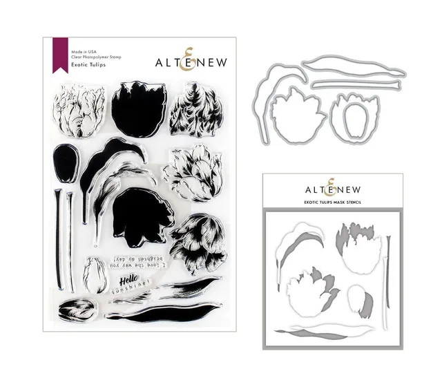 altenew-exotic-tulips-mask-stencil-tulpen-schablone image 1