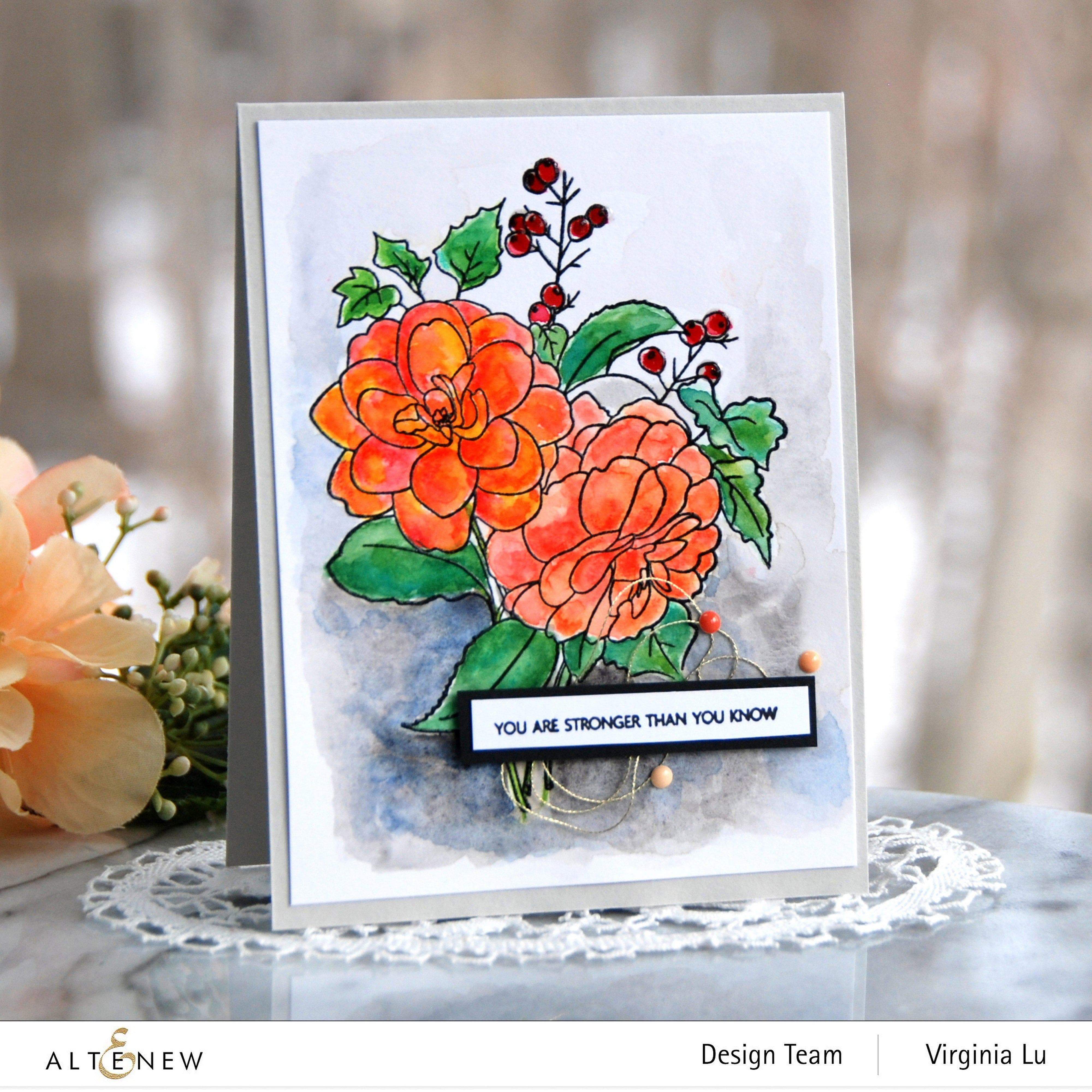 altenew-paint-a-flower-camellia-stempelset-4x6-outline image 2