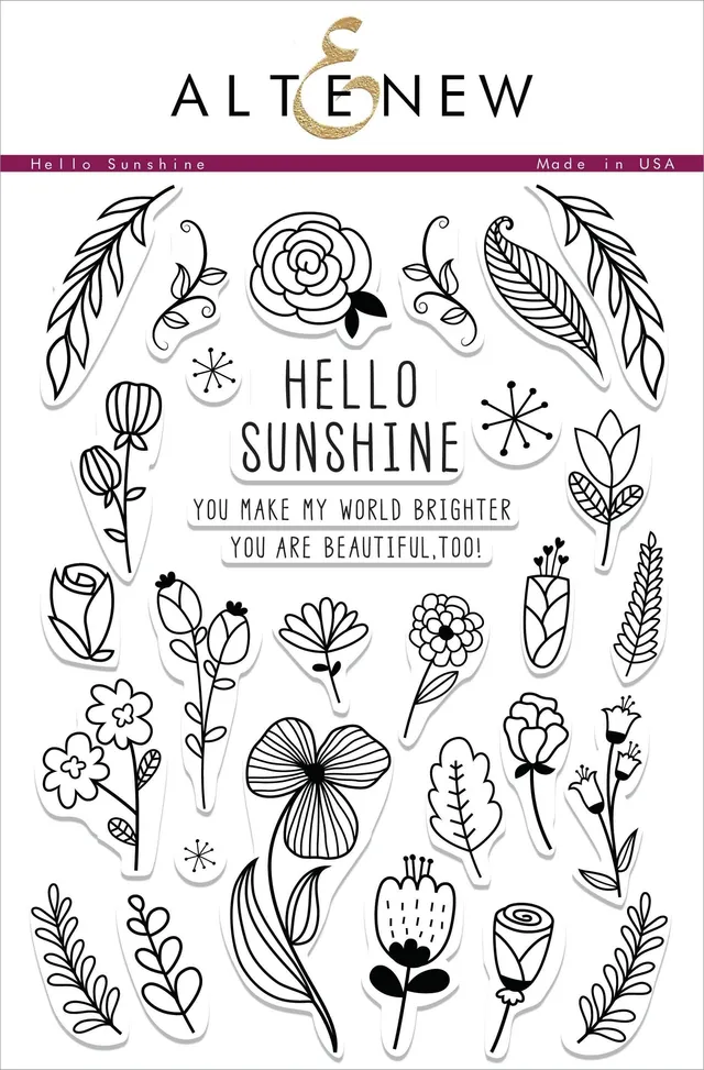 altenew-hello-sunshine-stempelset-blumen-outline-6x8-30-stempel image 1