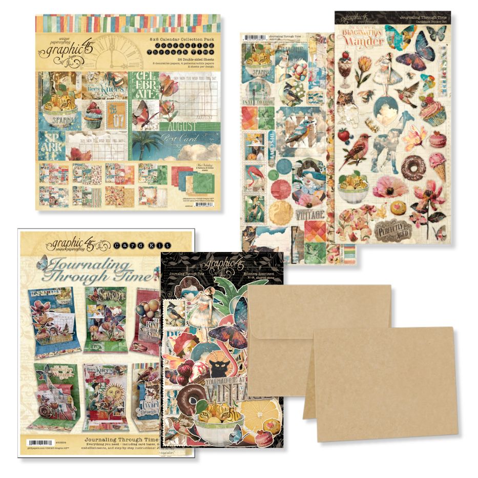 graphic-45-journaling-through-time-card-kit-karten-set image 2