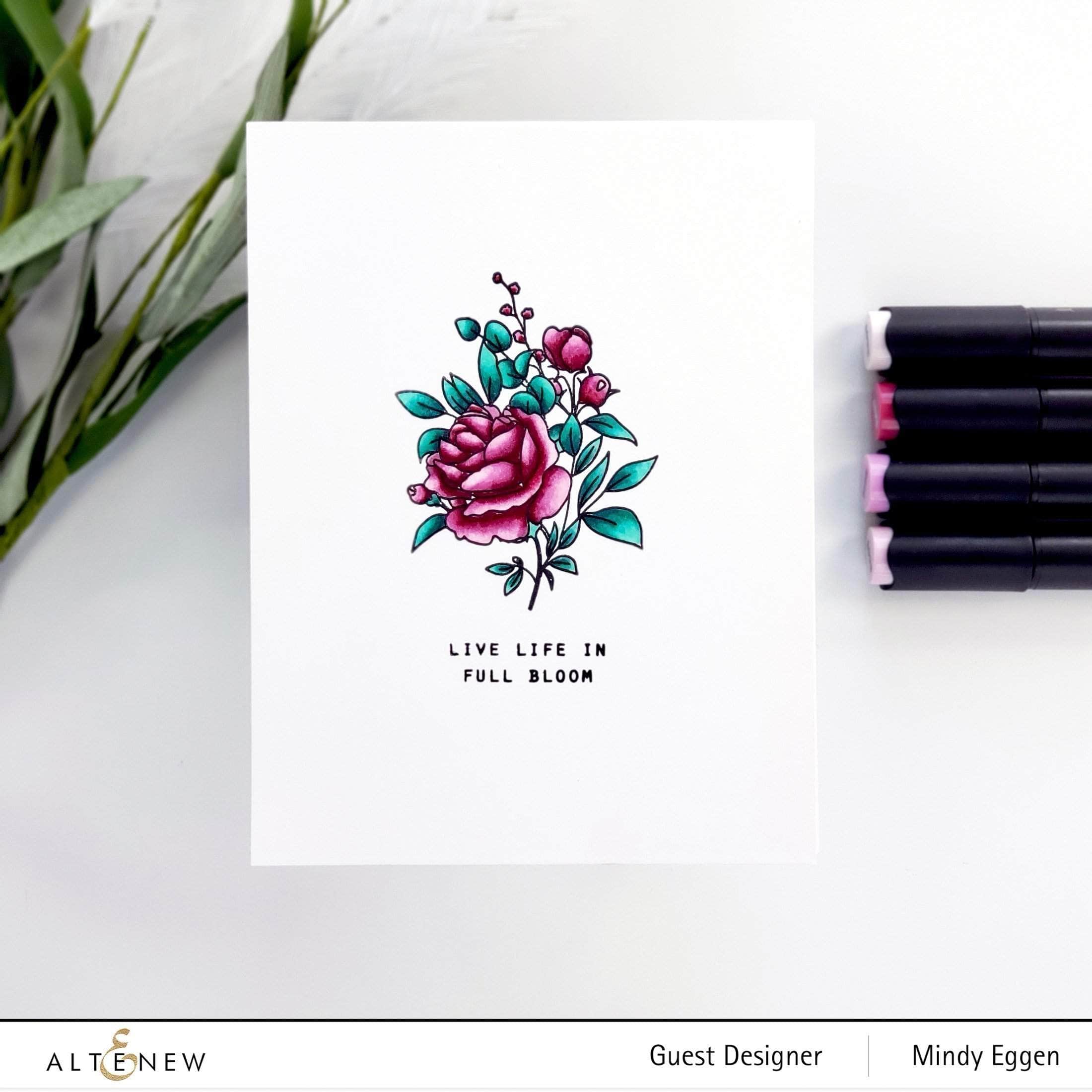 altenew-paint-a-flower-rose-stempelset-outline-blumen-4x6 image 3